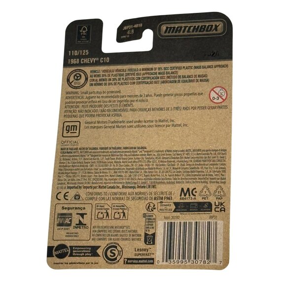 Matchbox 1968 Chevy C10 Gold Truck 1:64 Classic 110/125 New - Picture 2 of 4